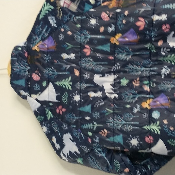 Disney Frozen Movie Girls Puffer Zip Up Jacket Working Zipper Excellent Size 4 - Picture 7 of 9